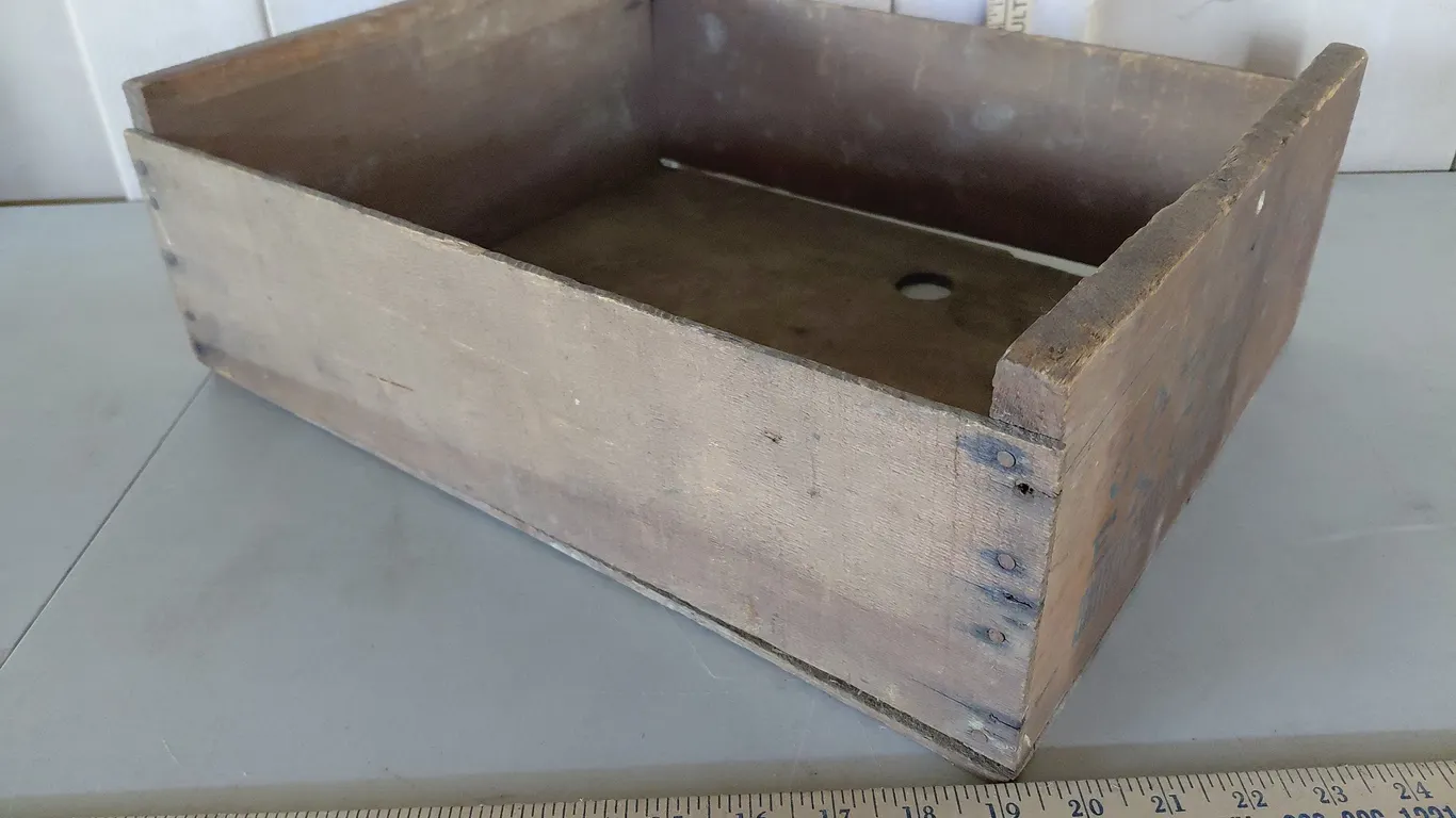 Vintage California Fruit Wood Crate 17.5"X14"X6"
