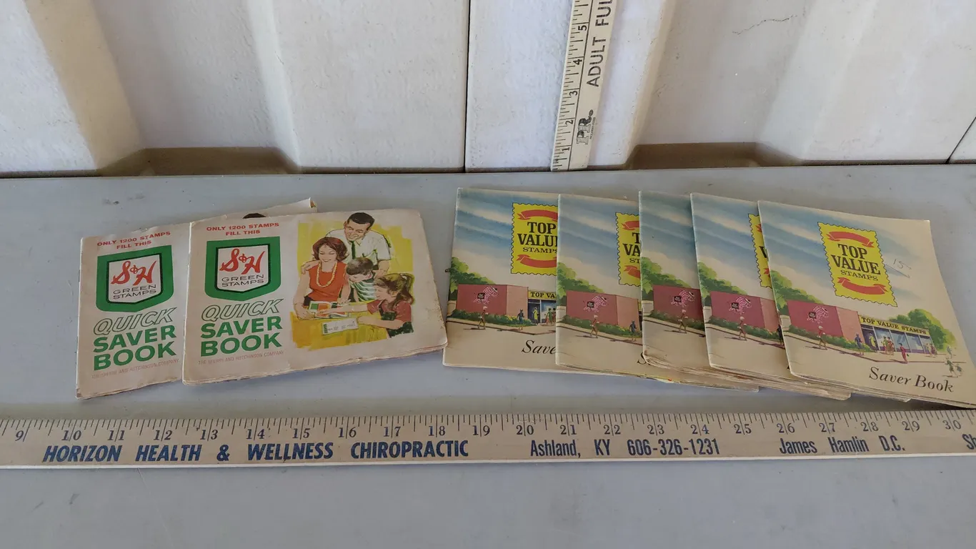 7 Green Stamp Quick Saver Books & Top Value Stamp Books