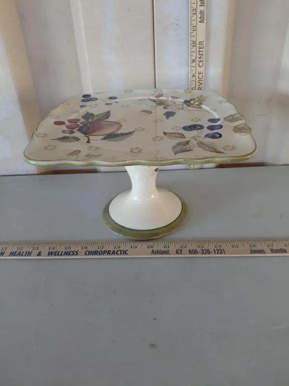 Zrike Hand Painted Cake Stand 11.5''X7''
