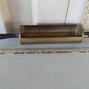 Vintage Metal Wood Handle Crumb Catcher/Silent Butler Rolling Pin 18''X3.5''