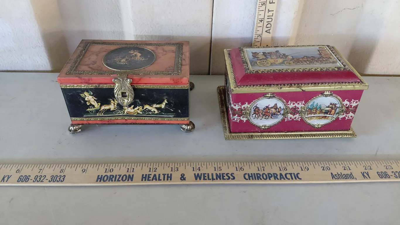 Blue Bird Confectionery Tin Box 6.5''X5''X3.25'' & Klann Quality Tin Box 7''X4.5''X3.5''