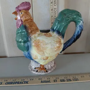 1995 Cracker Barrel Rooster Teapot 9''X5''X9''