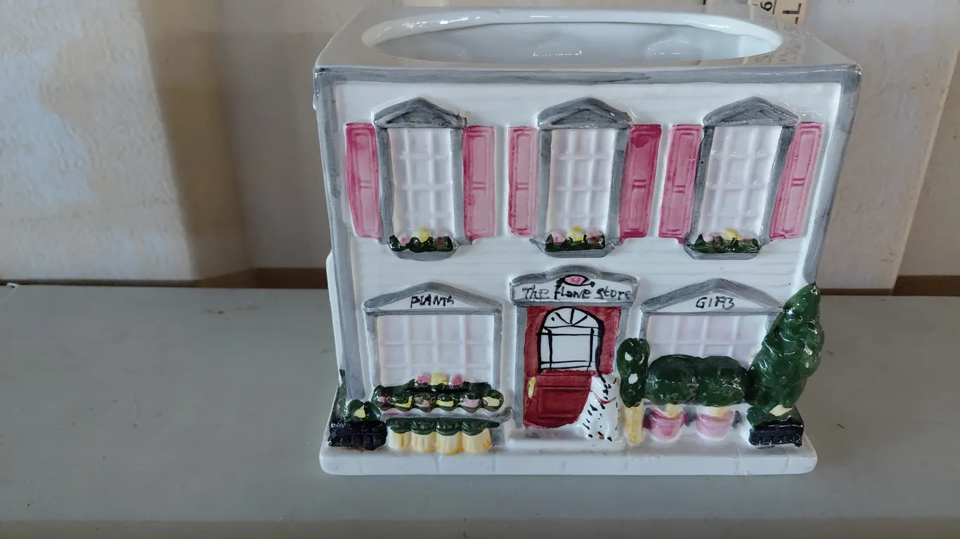 Sherwood Brands The Flower Store Cookie Jar 7.5''X5''X9.5'' No Lid
