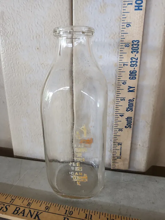 Vintage Home Dairy Logan, Ohio 1 Qt./ Glass Milk Bottle