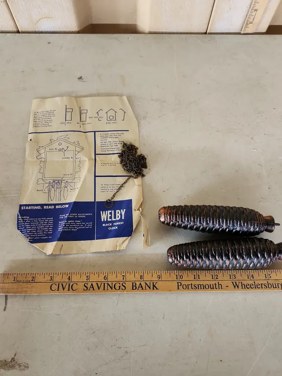 Vintage Acorn Coo Coo Clock Weights