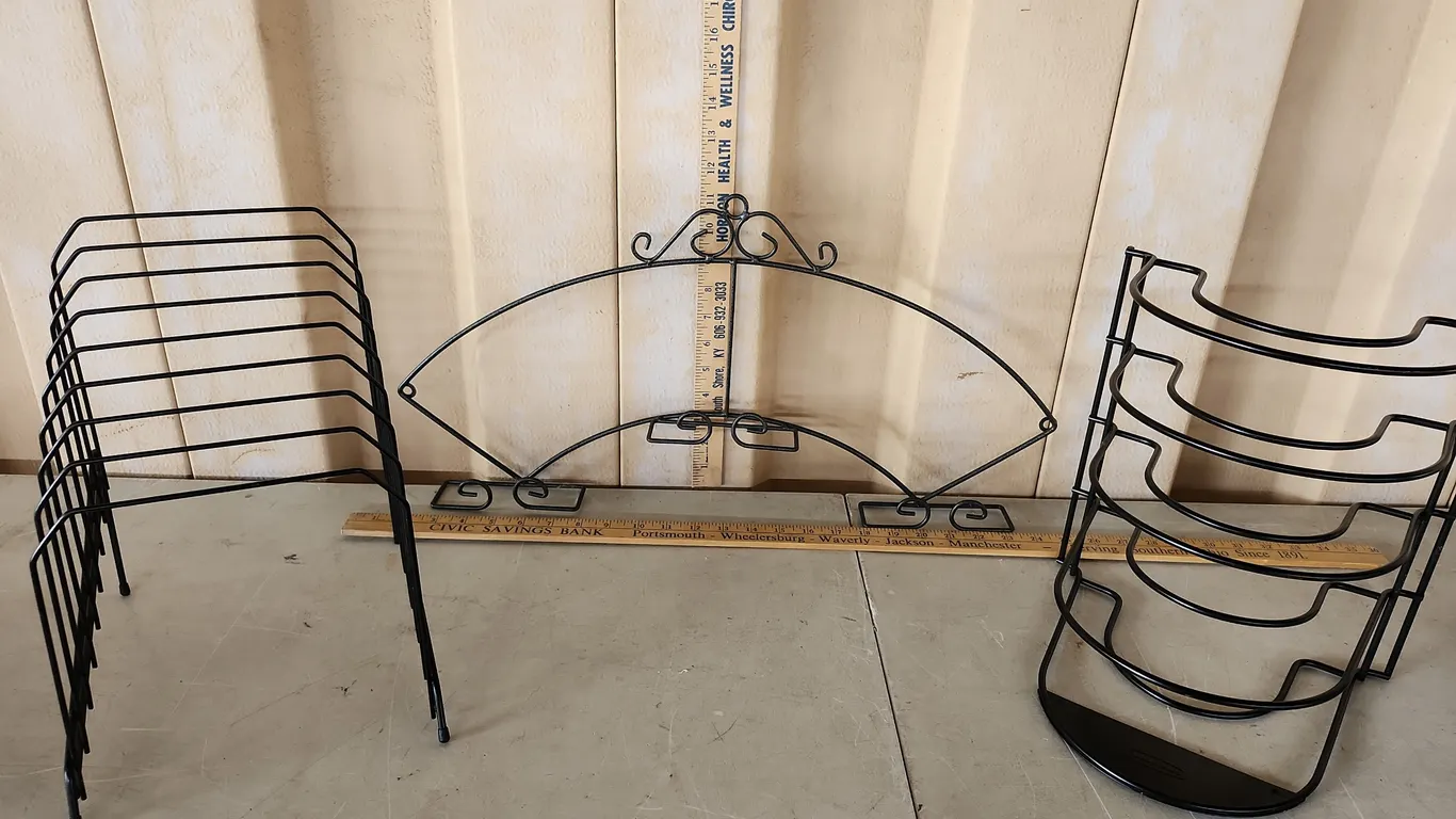 Rubbermaid Lid Stand, Paper Organizer, & Metal Plate Wall Hanger