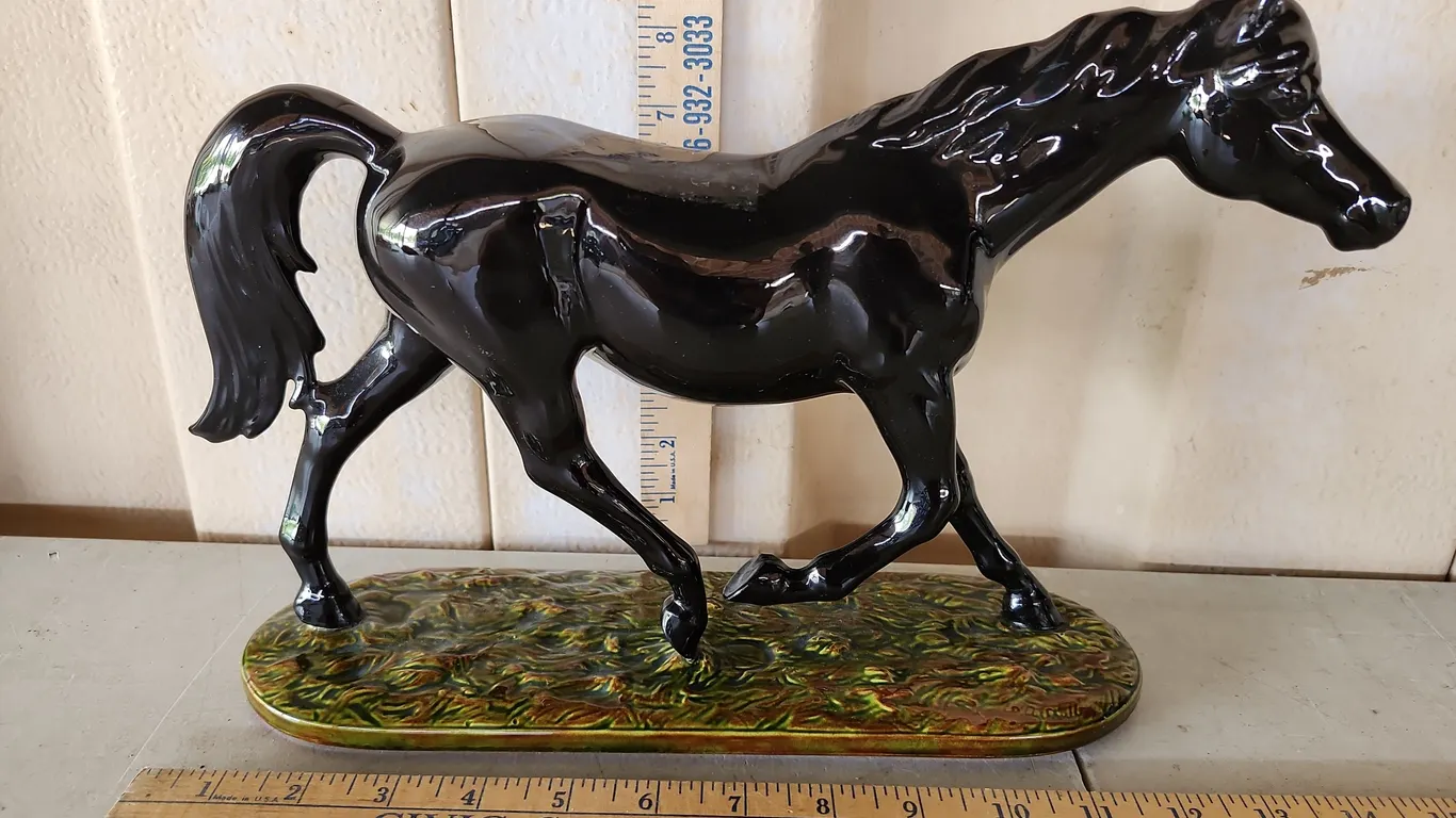 Vintage Atlantic Mold Ceramic Horse Figure 14"X3.5"X9"