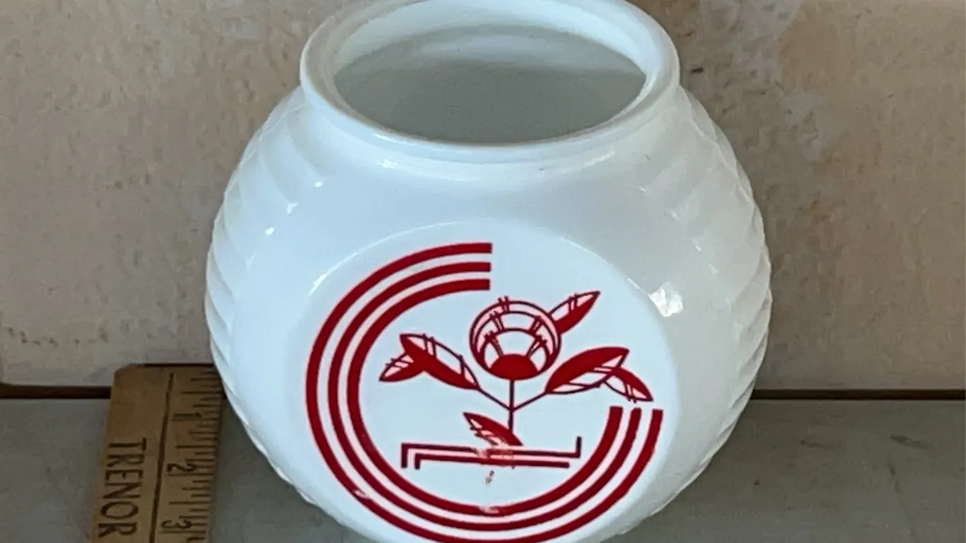 Vintage Anchor Hocking Vitrock Milk Glass Grease Jar No Lid
