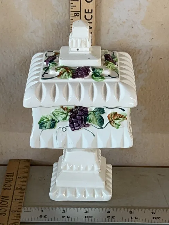 Vintage Tilso Japan Wedding Box Candy Dish 8" Tall