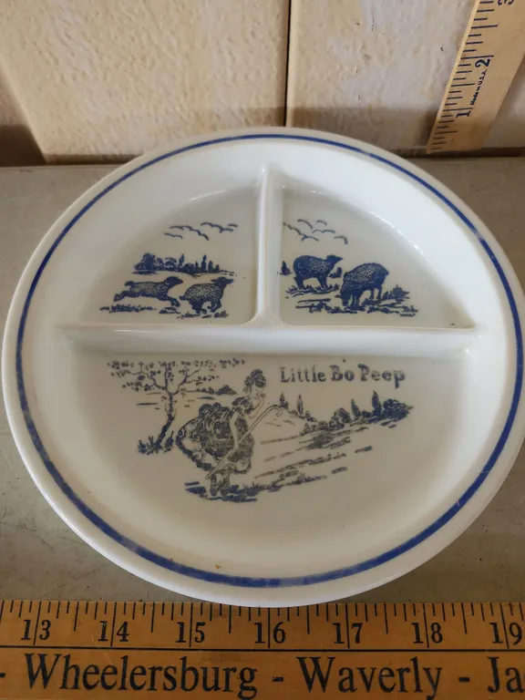 Vintage Vitrock Little Bo Peep Baby Plate