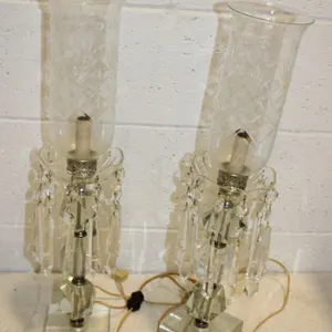 Etched Glass & Crystal Lamps