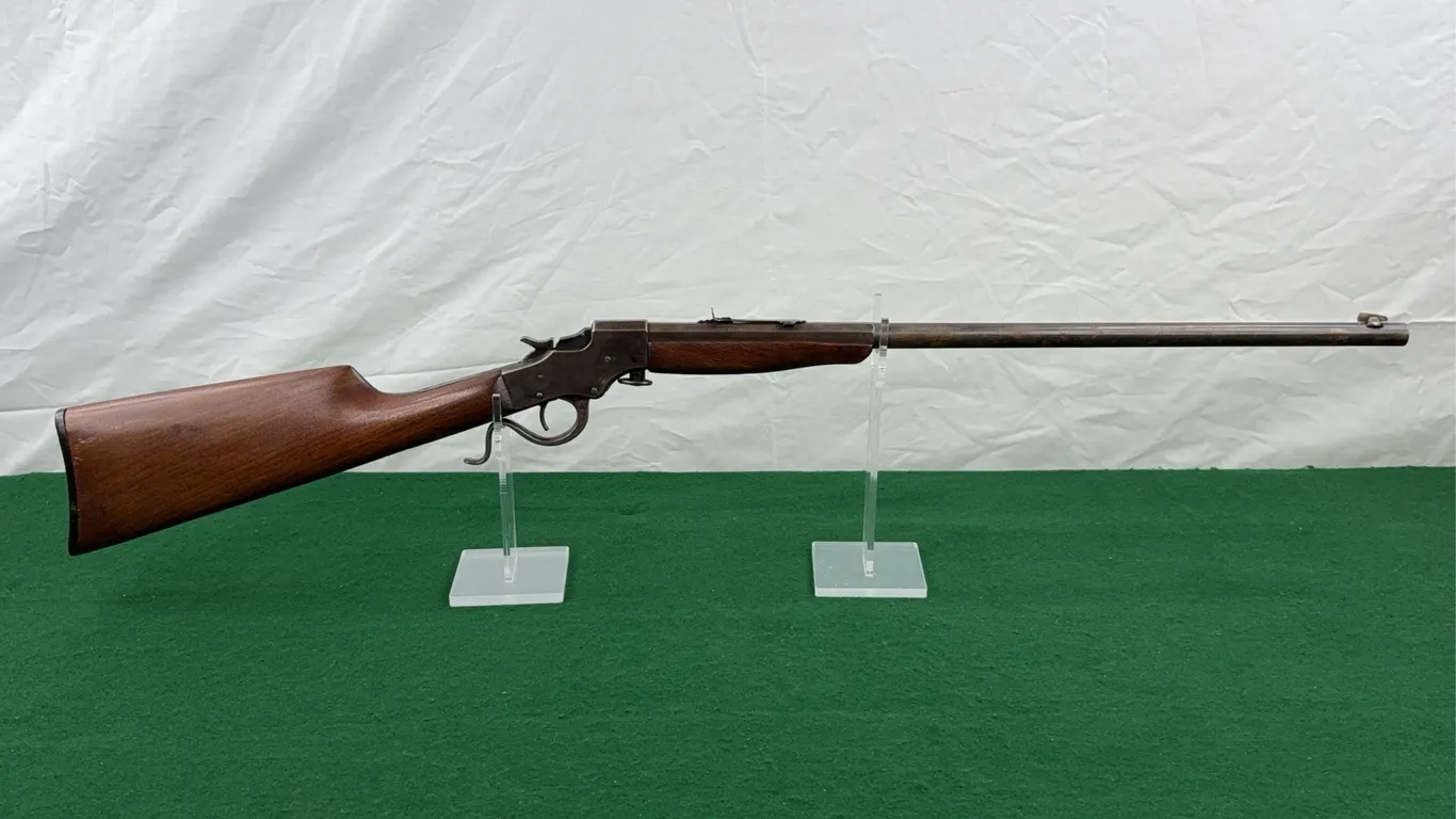 J. Stevens A&T Co. 22 Long Rifle Single Shot Rifle, Rolling Block, Serial #Q 348, 22” Barrel, Barrel Has Rust