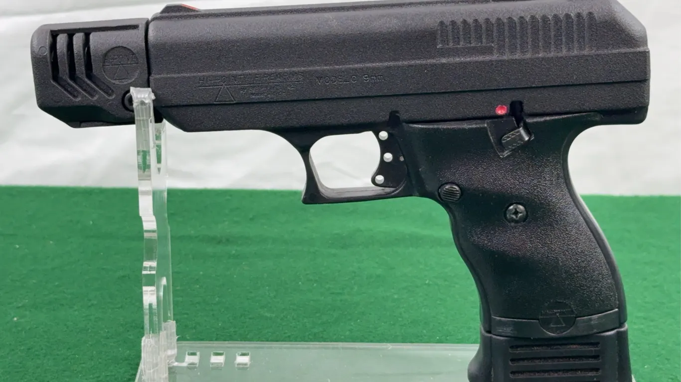 Hi-Point Model C 9MM Semi Auto Pistol W/Compensator, 3 1/2” Barrel, Serial # P205146, Allen Soft Carry Case