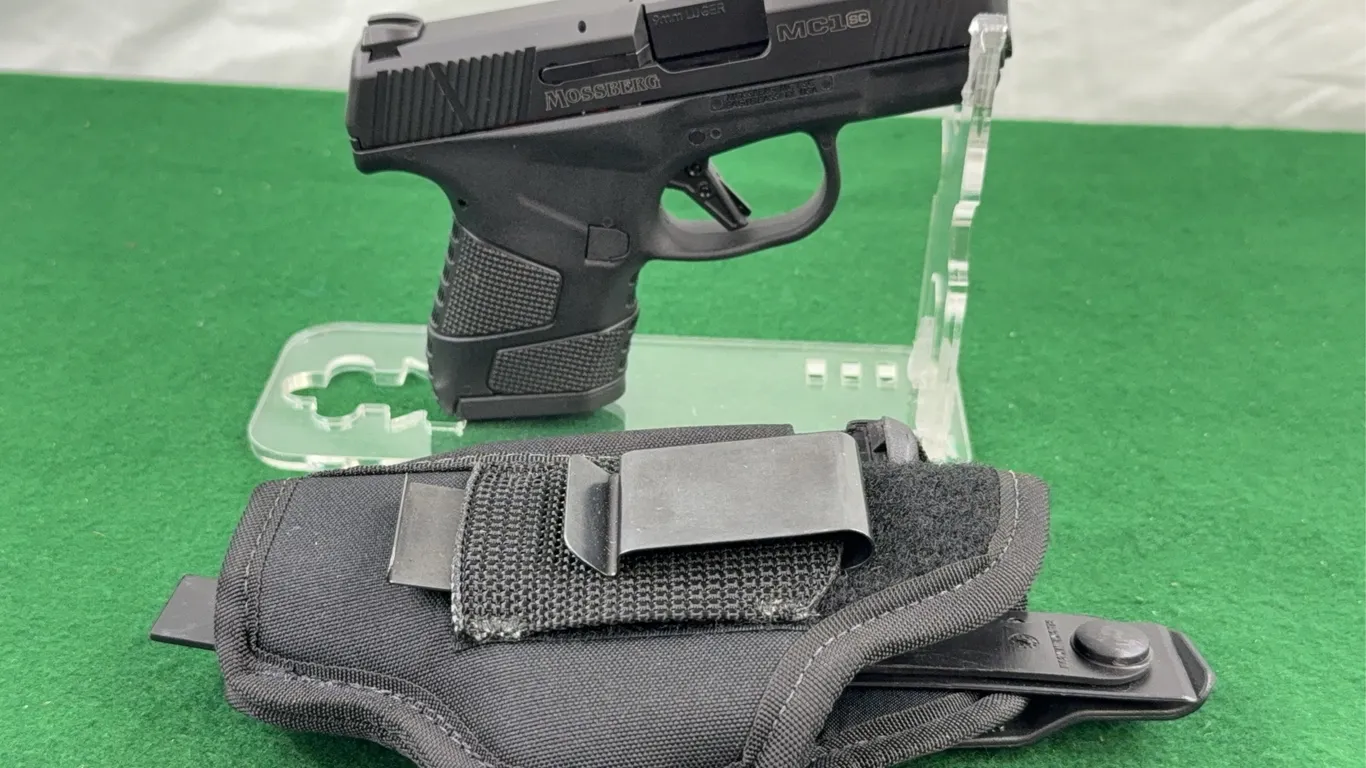 Mossburg MC1 SC 9MM Luger Semi Auto Pistol, 2” Barrel, Serial #050647CP, Extra Clip & Pouch