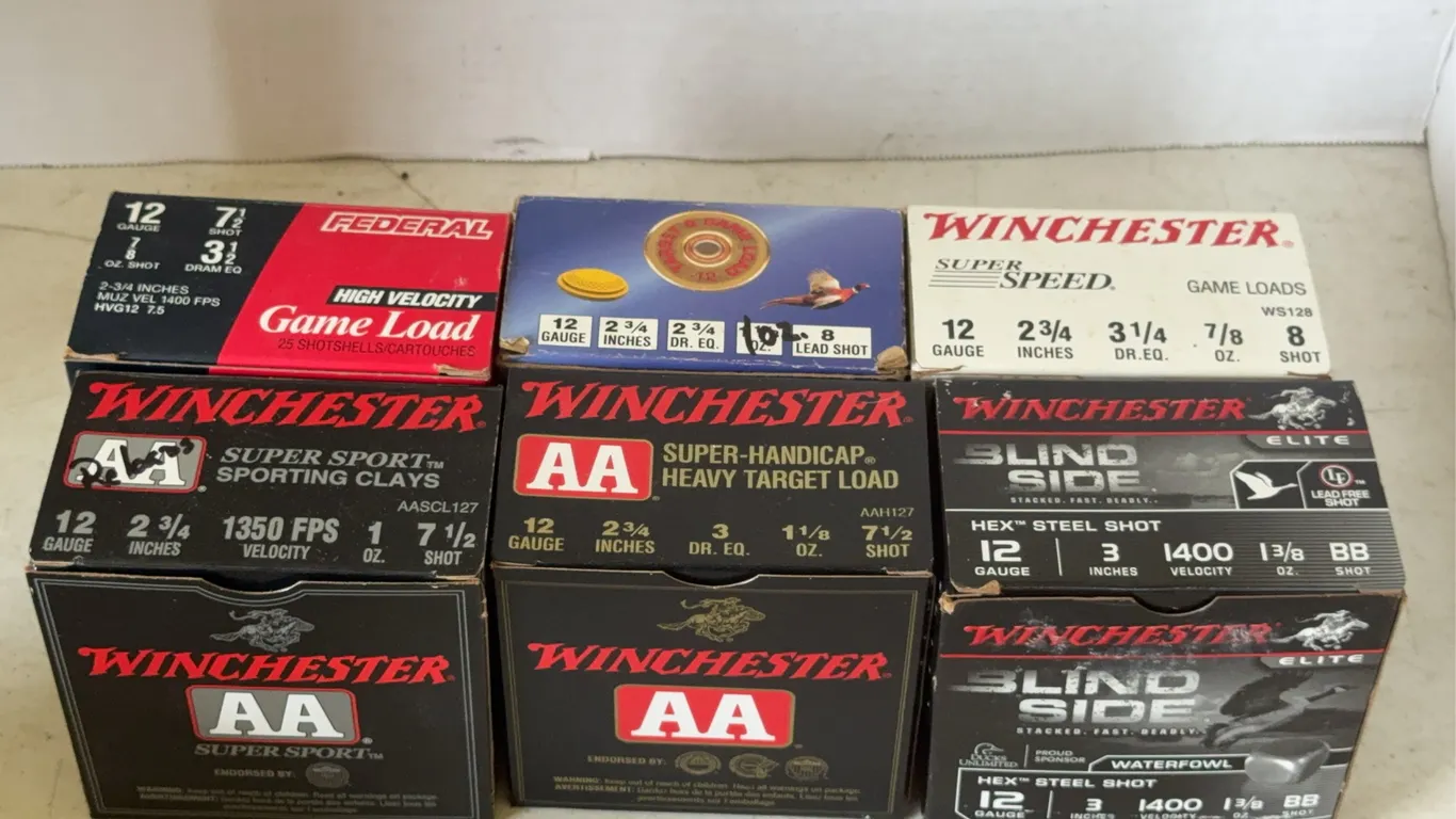 Assorted 12 Gauge Shotgun Ammunition Boxes Winchester Federal Remington