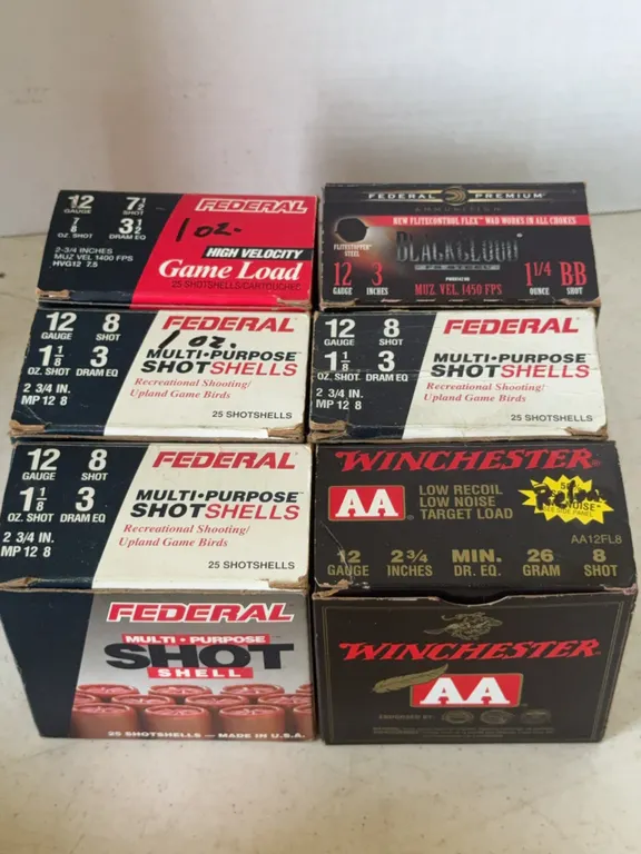 Federal And Winchester 12 Gauge Shotshell Ammunition Boxes Lot