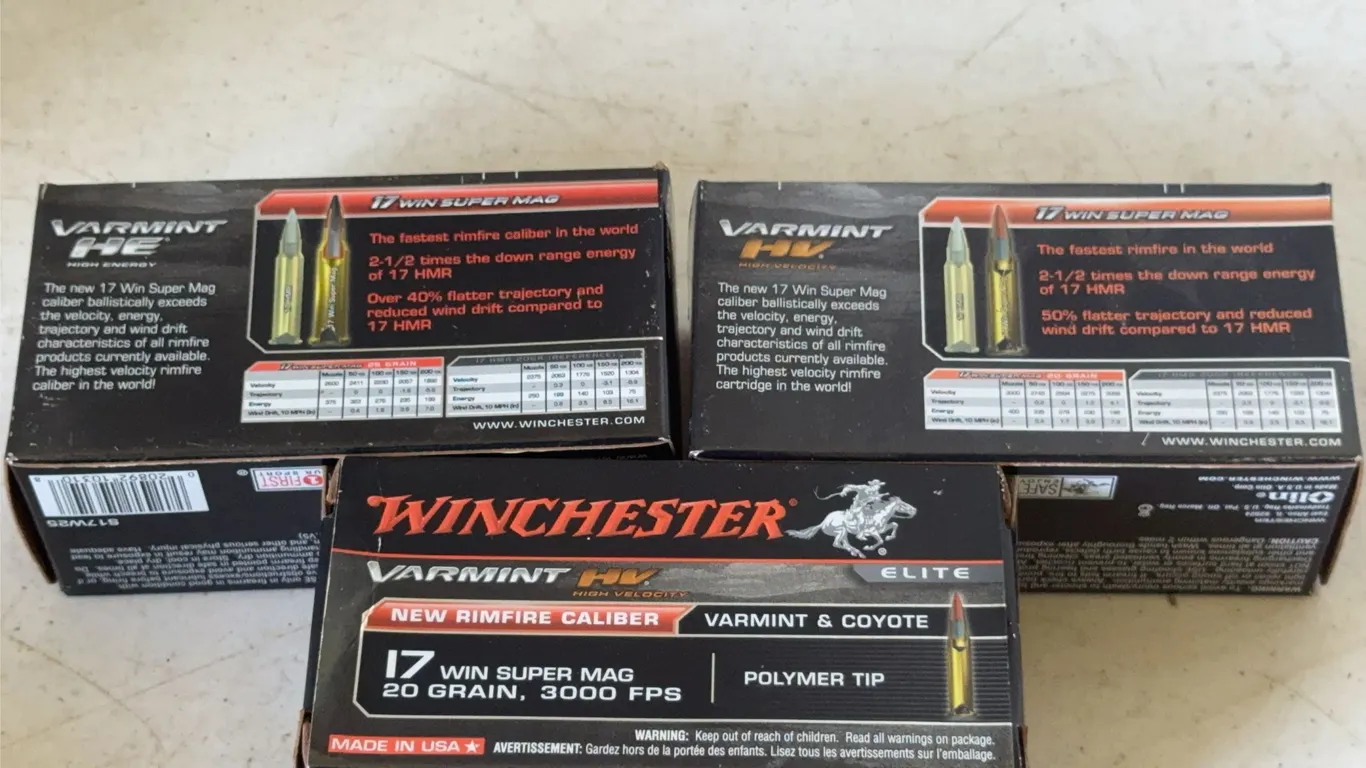 Winchester Varmint HV Elite 17 Win Super Mag Ammunition