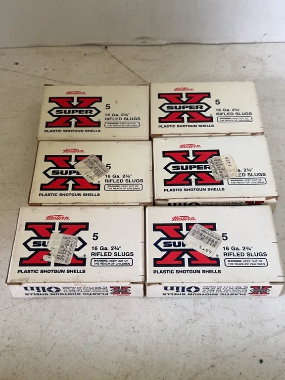Western Super-X 16 Gauge Rifled Slugs Shell Boxes Lot