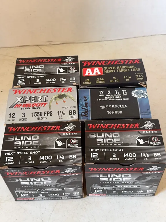 Assorted 12 Gauge Shotgun Shell Ammunition Boxes
