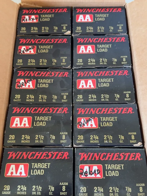 Winchester Target Load AA 20 Gauge 2 3/4 Inch Shotgun Shell Boxes Lot