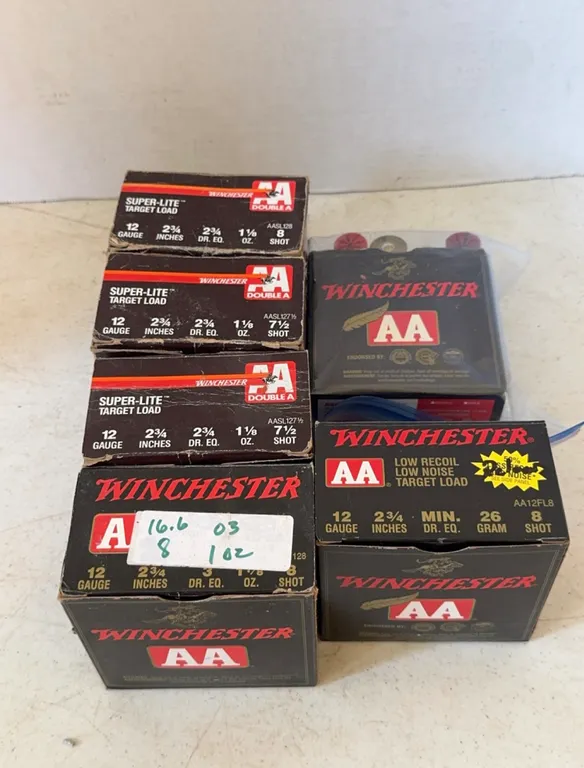 Winchester AA 12 Gauge Target Load Shotgun Shell Boxes Lot