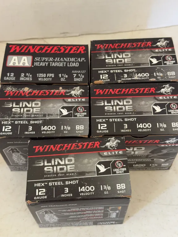Assorted Winchester 12 Gauge Shotgun Shell Boxes and Ammunition Lot