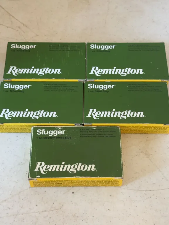 Remington Slugger 12 Gauge Rifled Slug Shotshell Boxes
