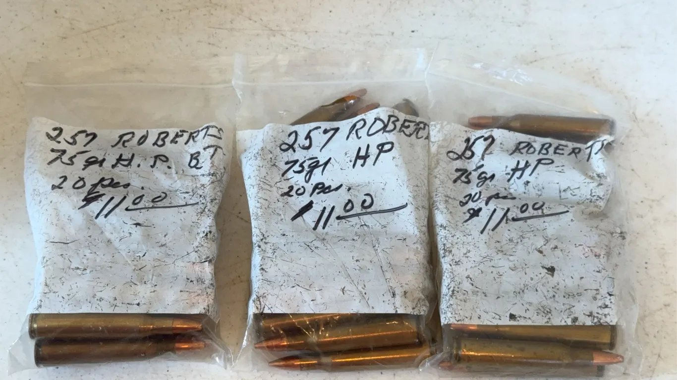Lot of 60 Rounds 257 Roberts 75 Grain Hollow Point Ammunition
