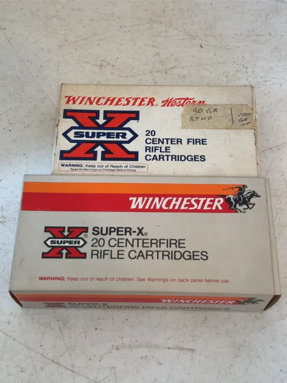 Winchester Super-X 257 Roberts Centerfire Rifle Cartridge Boxes