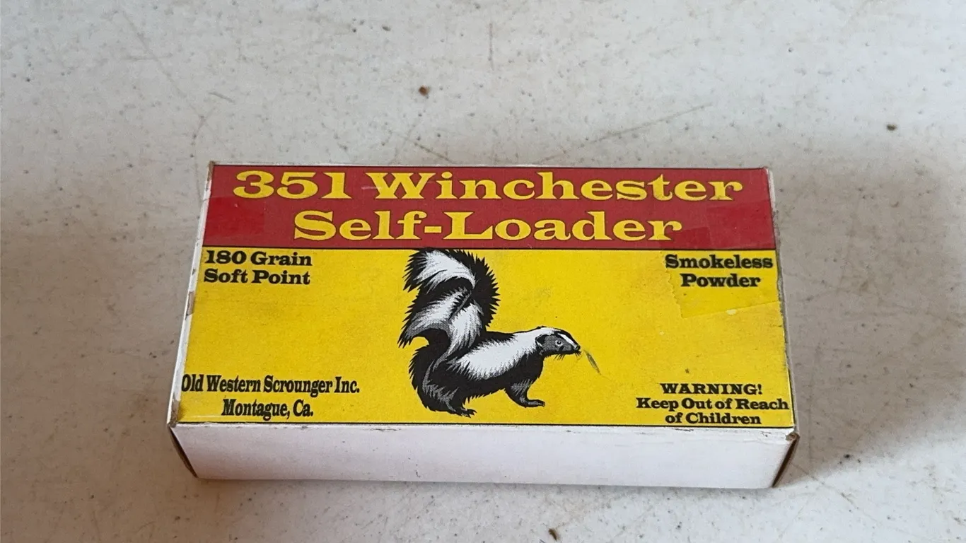 Old Western Scrounger .351 Winchester Self-Loader Ammunition Box