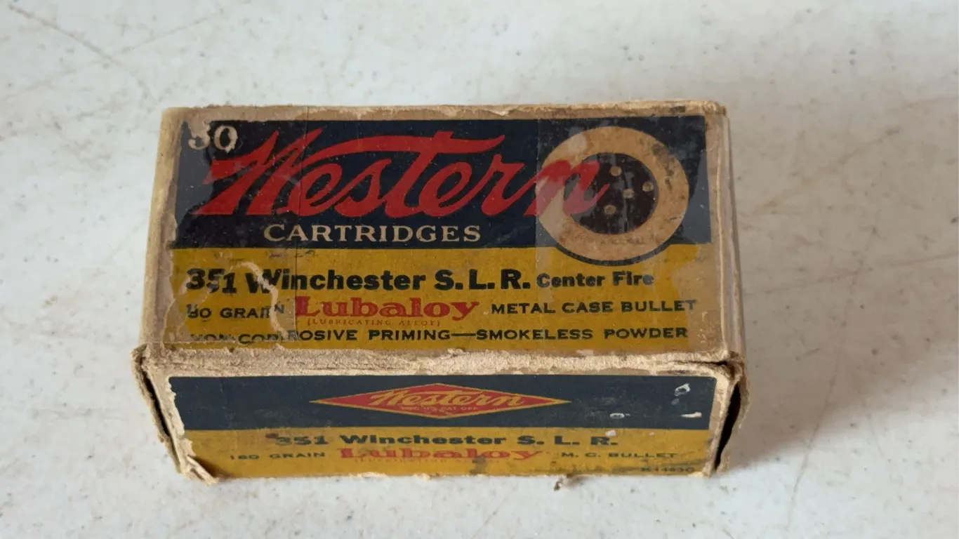 Western Cartridges 351 Winchester SLR 180 Grain Lubaloy Ammunition Box