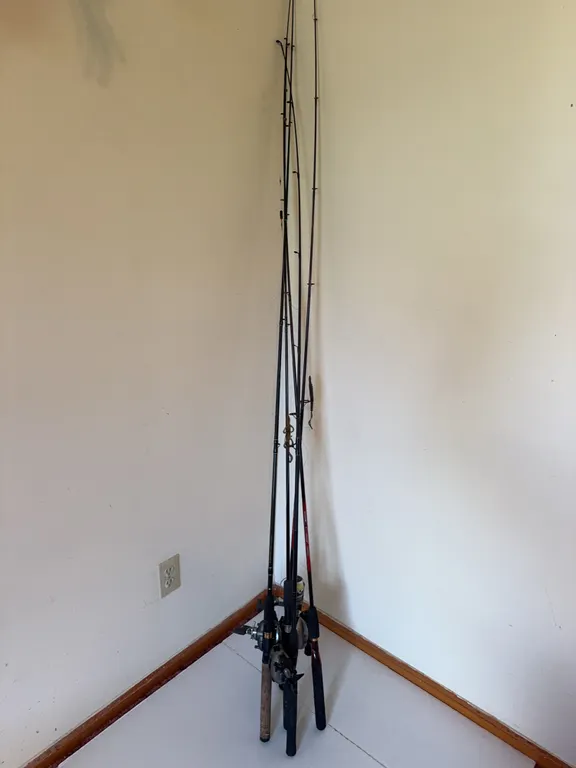 Assorted Fishing Rods and Reels Including Shakespeare Quantum and Garcia