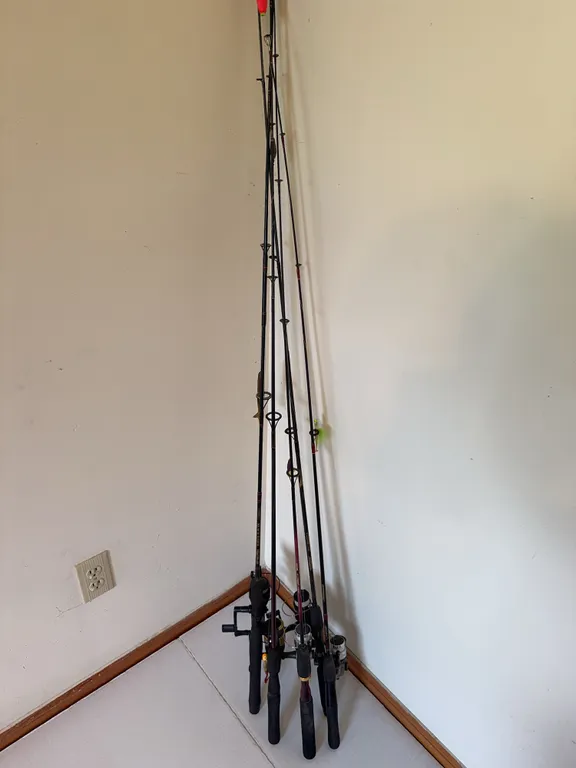 Assorted Fishing Rods and Spinning Reels Including Quantum Shakespeare Daiwa