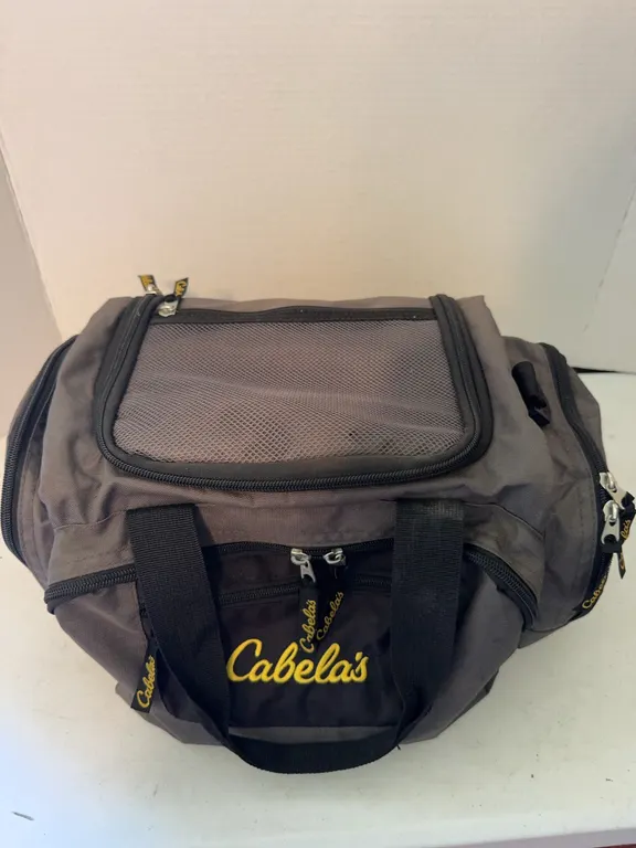 Cabela's Gear Bag Fishing Tackle Lot With Soft Plastics Pliers