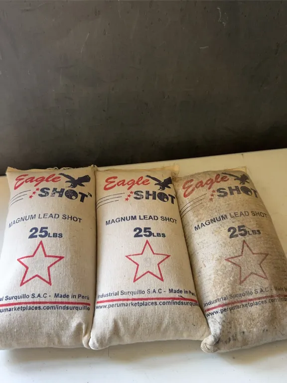 Three Bags Eagle Shot Magnum Lead Shot 25 LBS Each