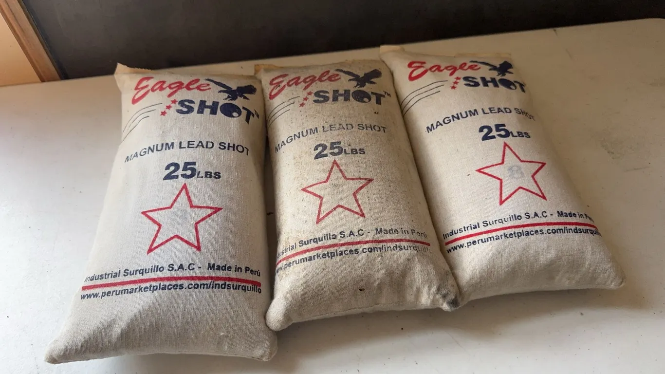 Three Eagle Shot Magnum Lead Shot 25 lb Bags Reloading Supplies