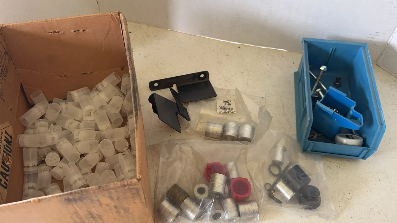 Assorted Shotgun Reloading Supplies Shot Wads Lead Slugs Hardware