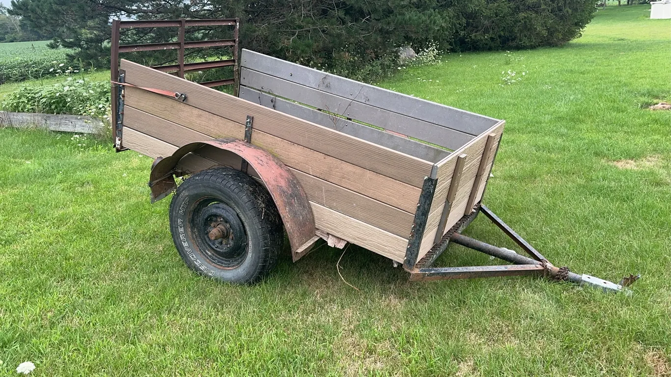 Single Axle Utility Trailer With Ramp Gate and Cooper Tires