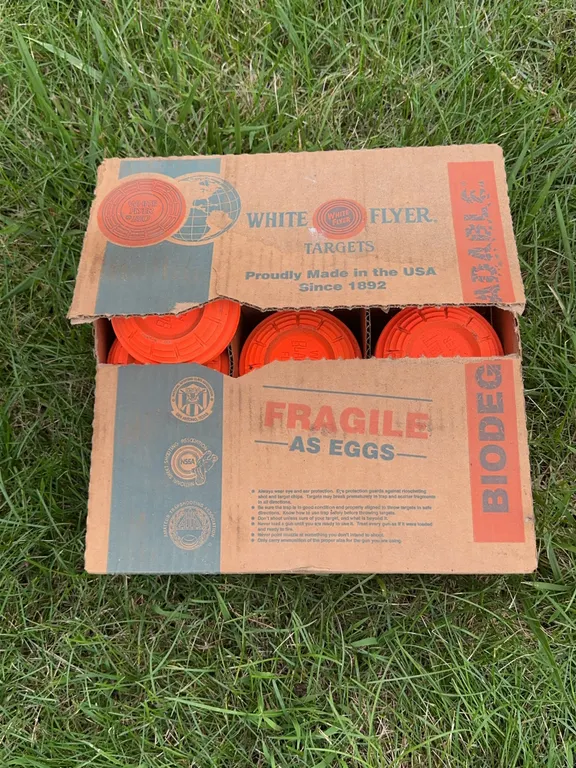 White Flyer Biodegradable Blackout Clay Pigeon Shooting Targets