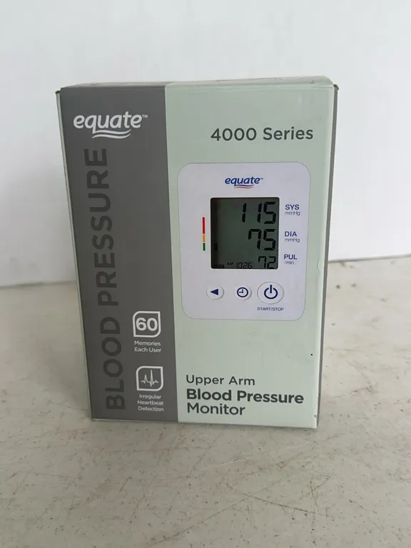 Equate 4000 Series Upper Arm Blood Pressure Monitor Model UA-4000WM
