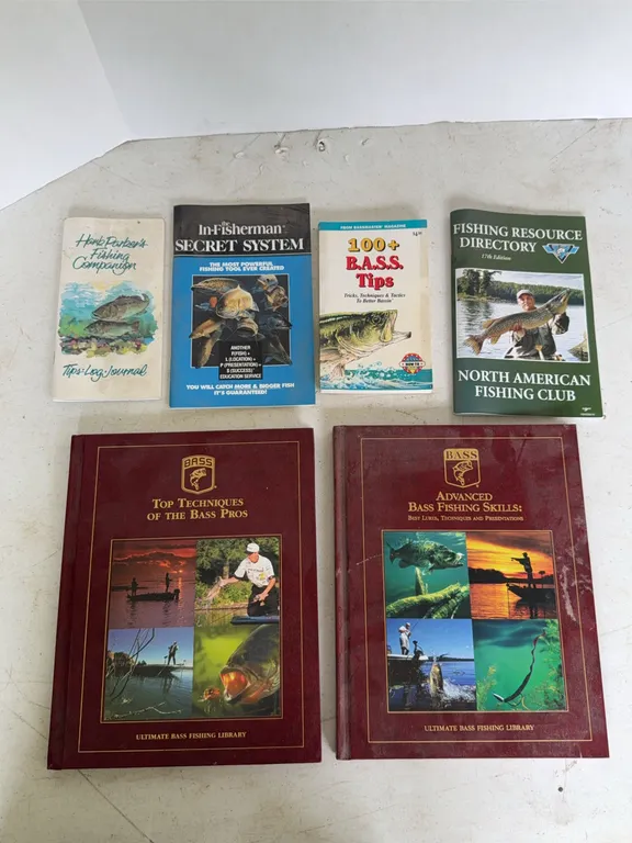Collection of Bass Fishing Books and Instructional Technique Guides
