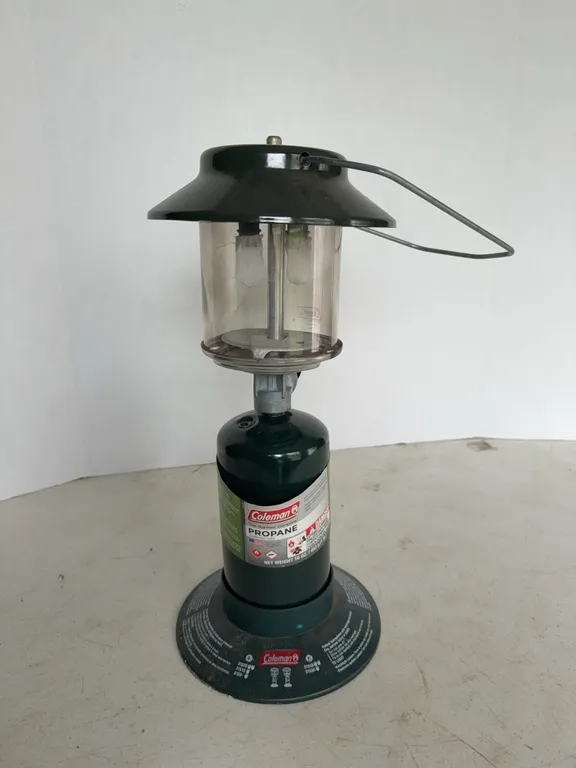 Coleman Two Mantle Propane Camping Lantern with Fuel Cylinder Base