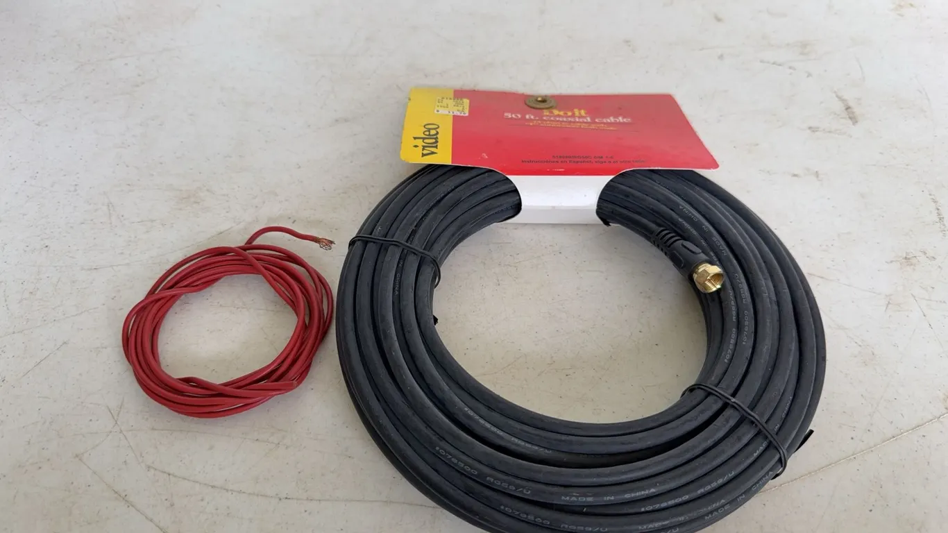 Do It Best 50 Ft Coaxial Cable RG59 With Red Automotive Wire