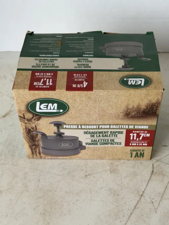 LEM Heavy Duty Aluminum Spring Action Burger Patty Press