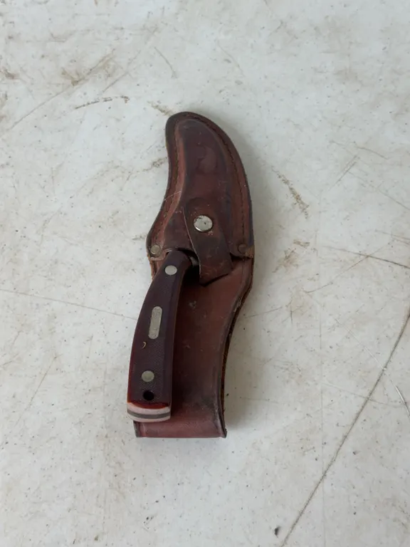 Schrade USA 162 Old Timer Fixed Blade Knife With Sheath