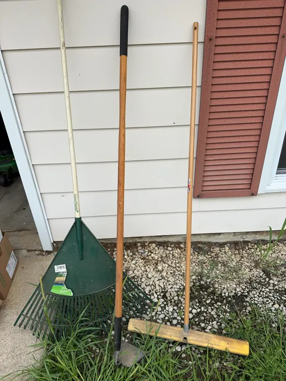 Assorted Lawn Care and Outdoor Cleaning Tools Grouping