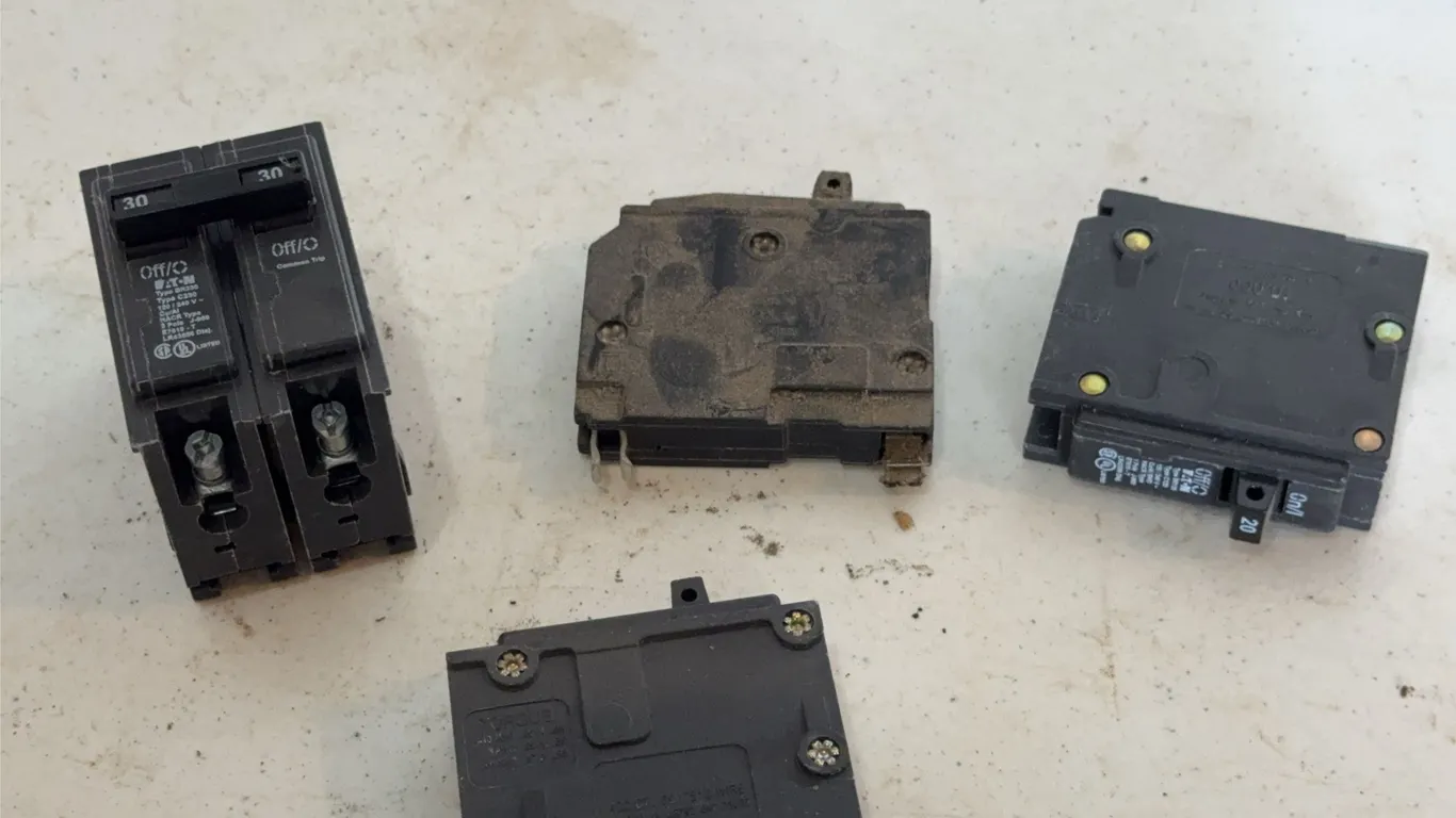 Assorted Electrical Circuit Breakers Lot Eaton Square D