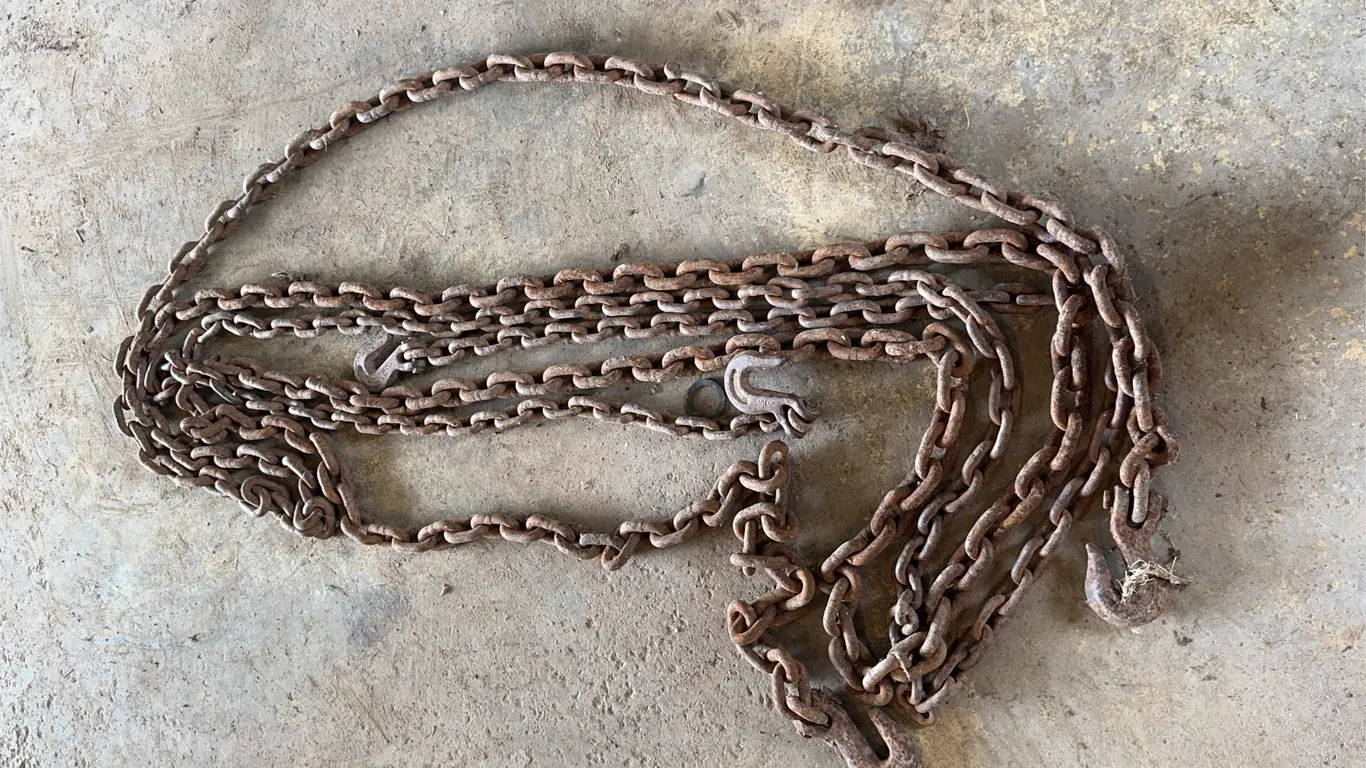 Heavy Forged Iron Towing Chain With Grab Hooks