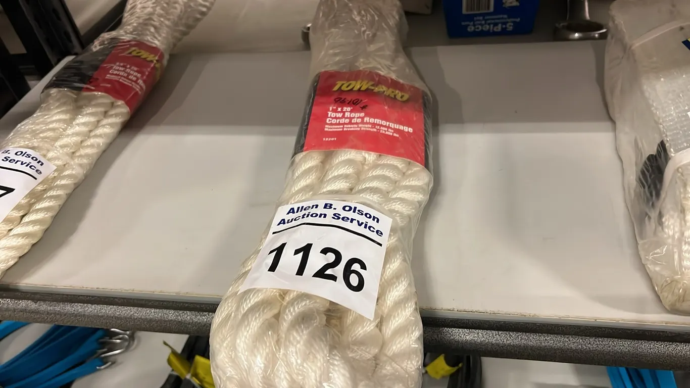 NEW/UNUSED 1"X20' TOW ROPE