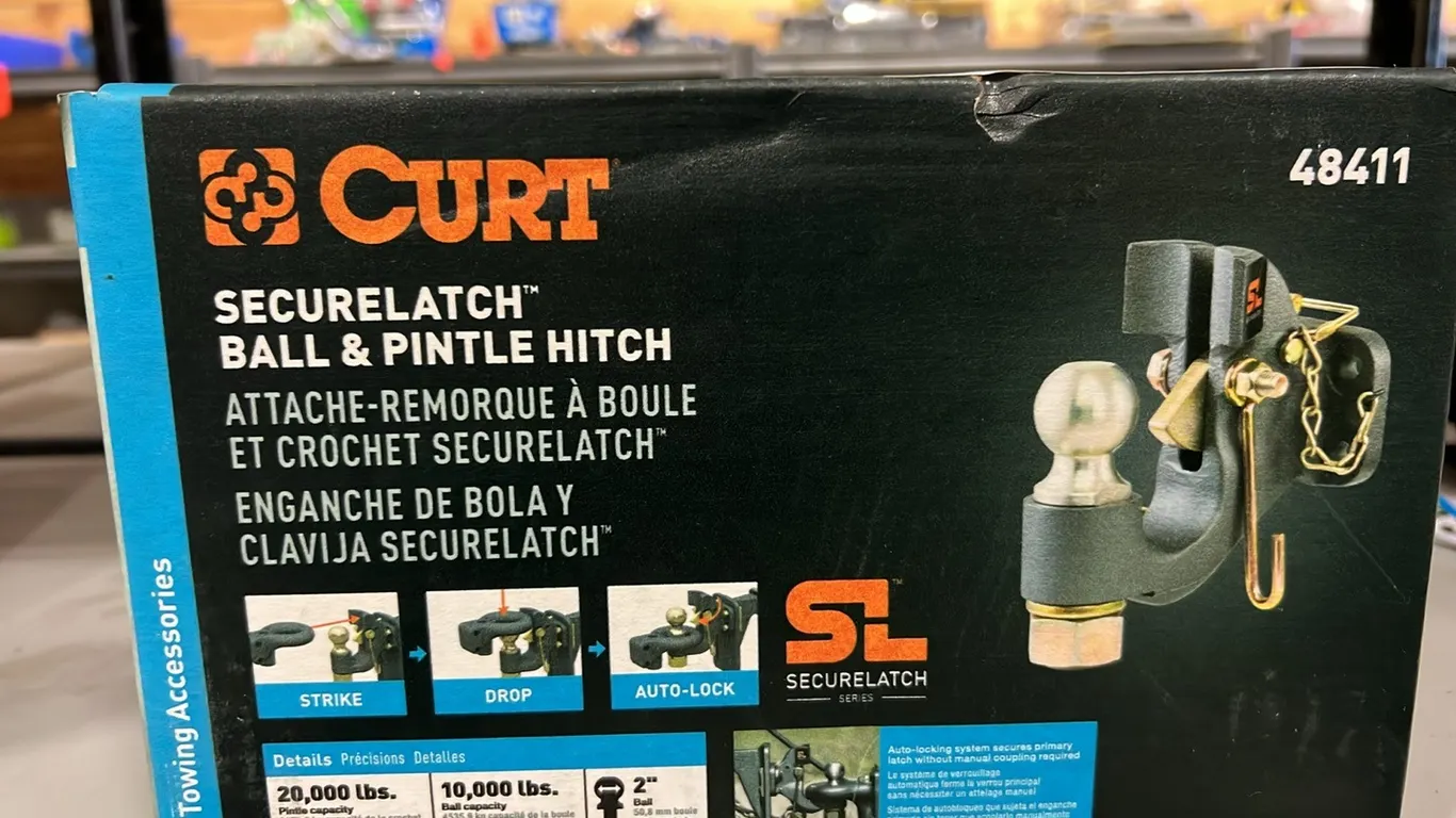 NEW/UNUSED CURT SECURE LATCH BALL & PINTLE HITCH